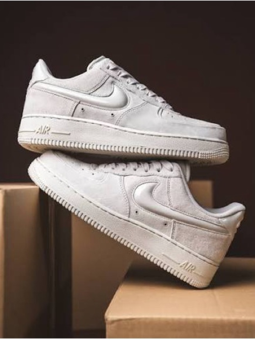 Nike Women's White Low-Top Suede & Leather Sneakers